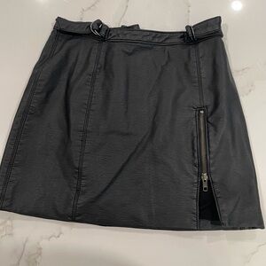 Free people faux leather skirt.